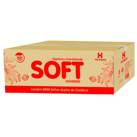 Papel higiênico interfolhado SOFT HSHI8000